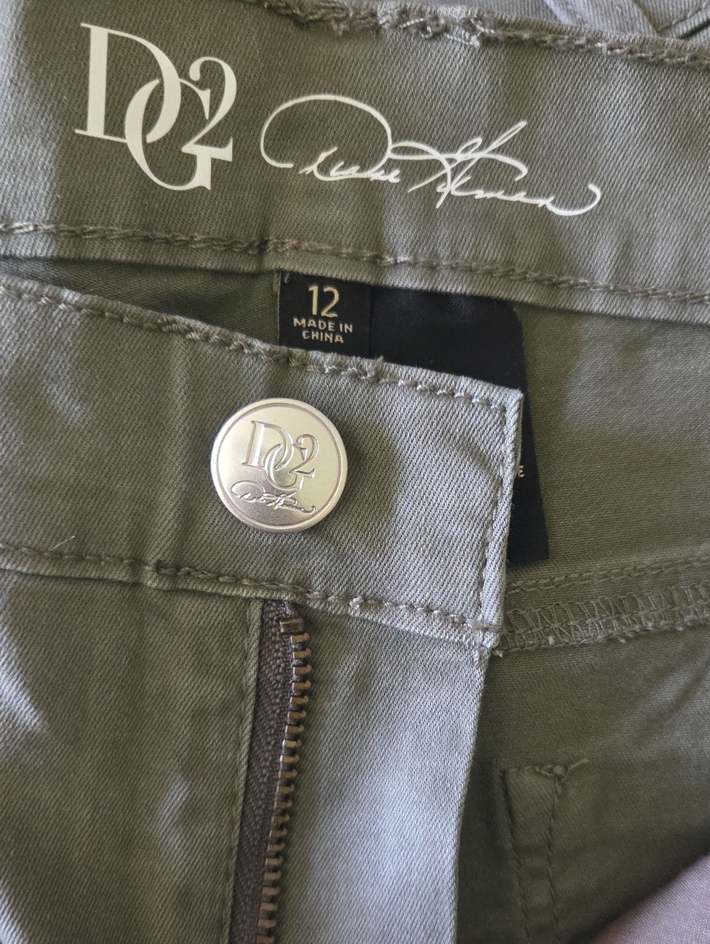 DG2 by Diane Gilman Olive Green Pants